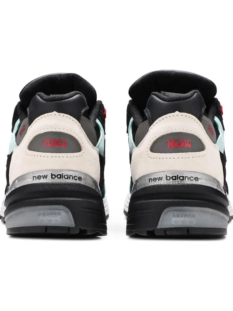 Кроссовки New Balance Amoeba Music x Nice Kicks x 992 Made in USA 'Peace Through Music - Black' — изображение 6 из 8