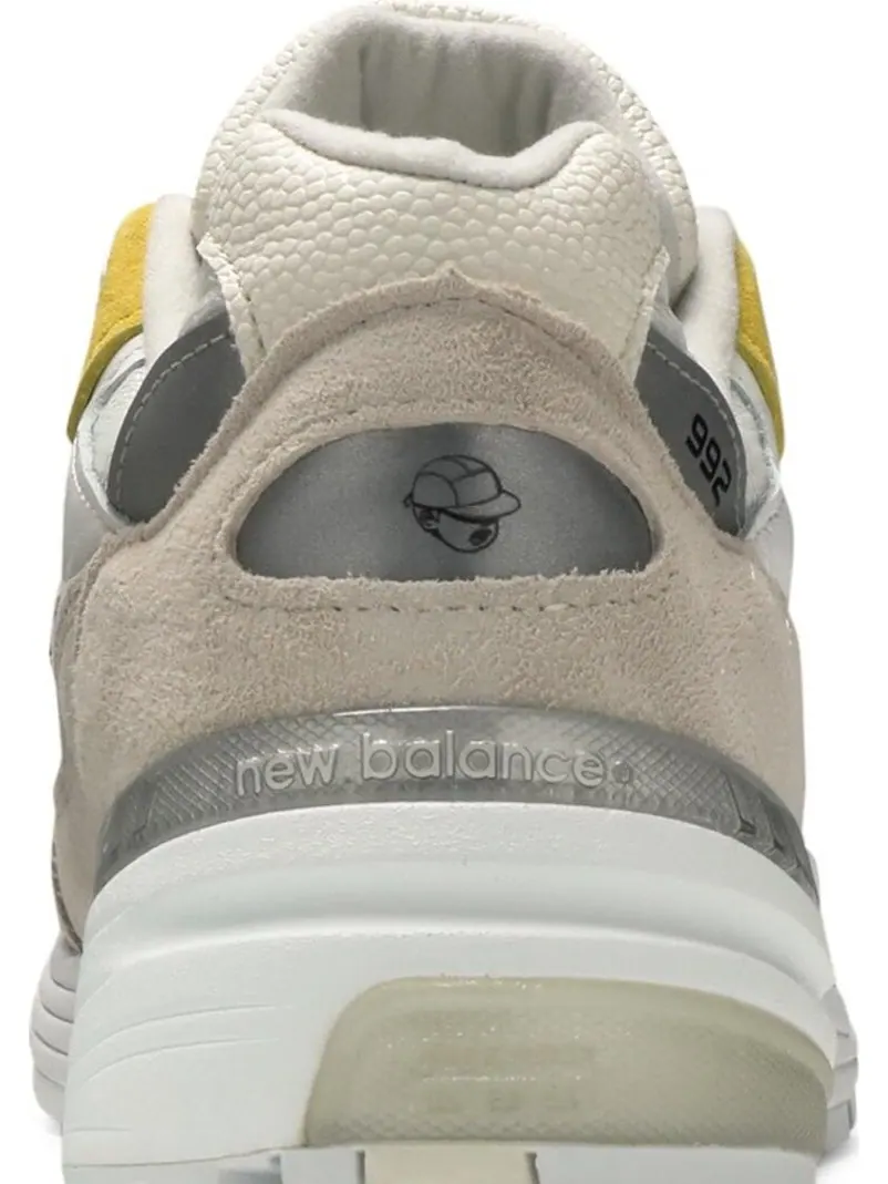 Кроссовки New Balance Paperboy Paris x 992 Made in USA 'Fried Egg' — изображение 7 из 8, бежевый