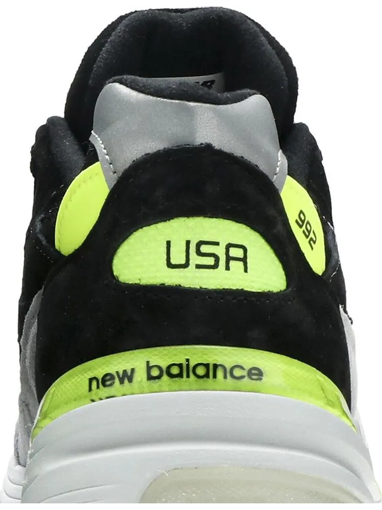 Кроссовки New Balance 992 Made in USA 'Black Grey Volt' — изображение 7 из 8, черный