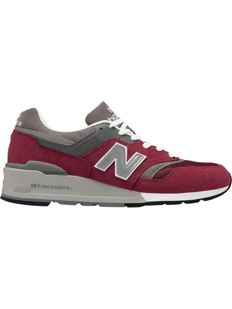 Кроссовки New Balance 997 Made in USA 'Burgundy Grey' — изображение 1 из 1, красный