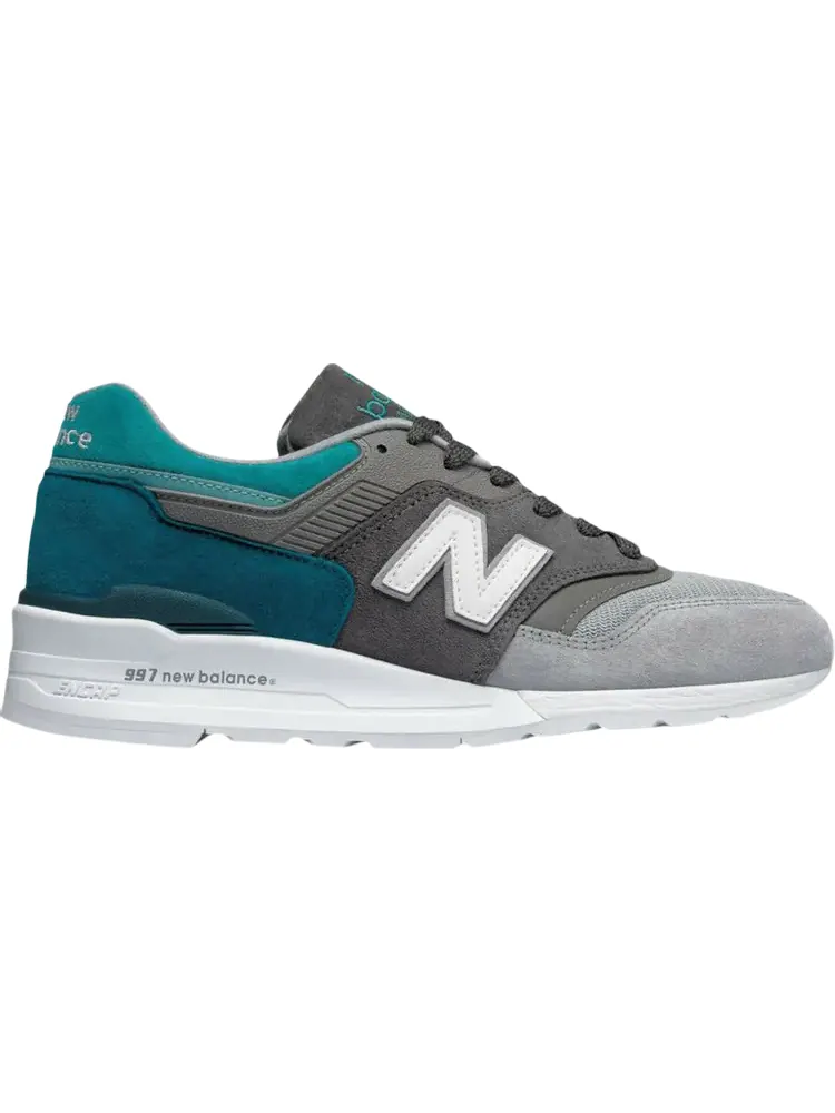 Кроссовки New Balance 997 Made in the USA 'Grey Turquoise' — изображение 1 из 1, белый