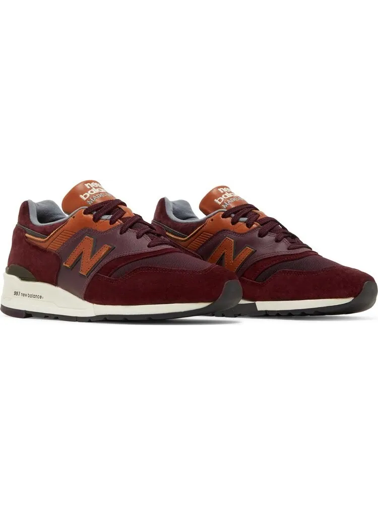 Кроссовки New Balance 997 Made in USA 'Ski Pack - Burgundy' — изображение 8 из 8, красный