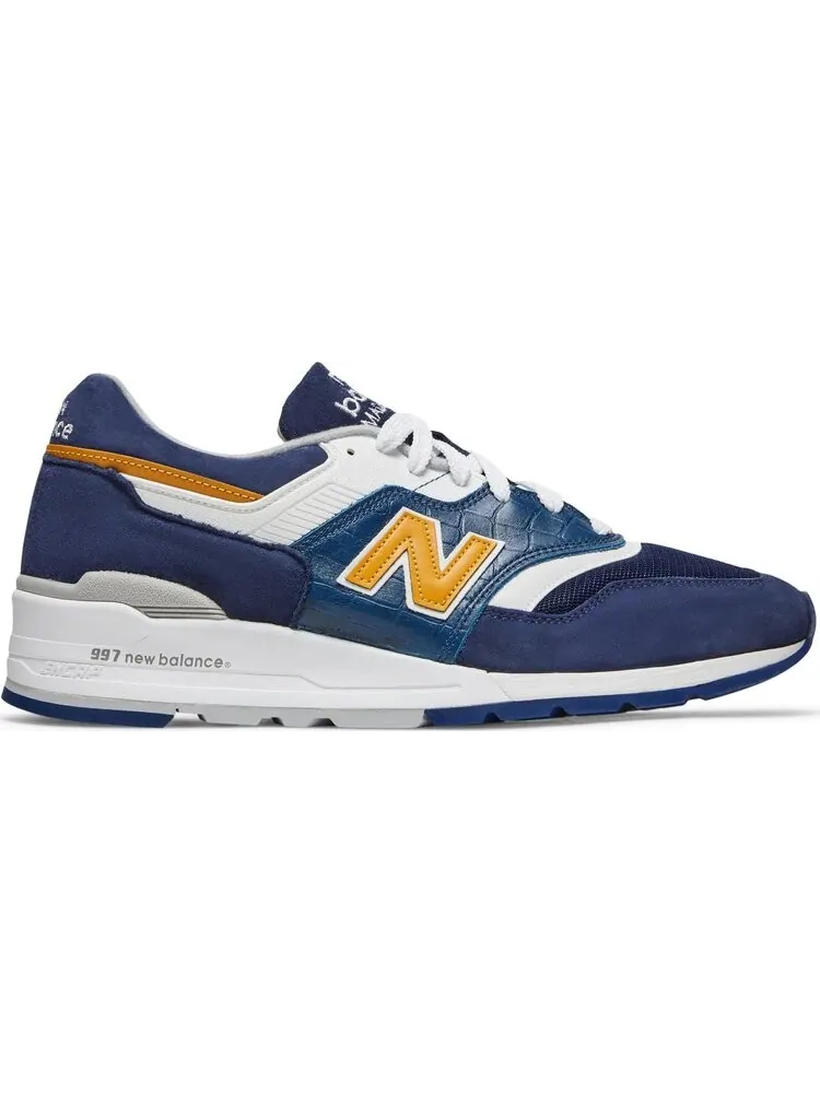 Кроссовки New Balance 997 Made in USA 'Navy Mustard' — изображение 1 из 8, синий