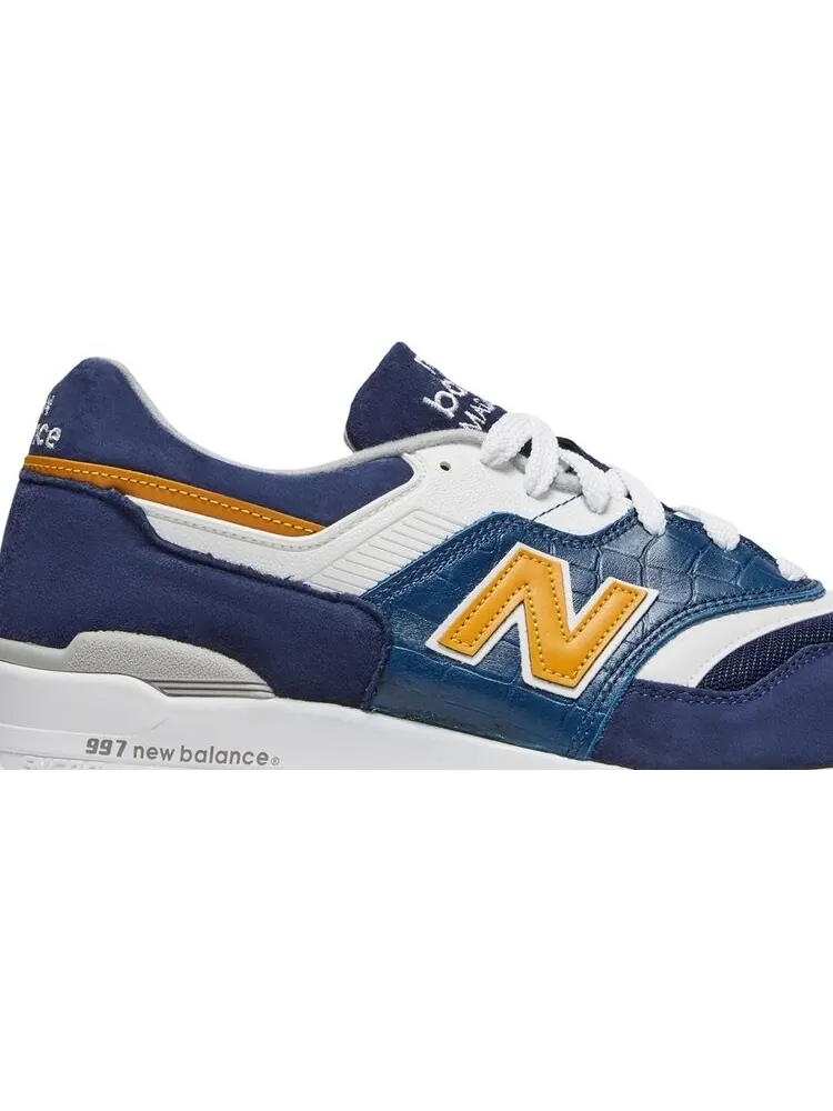 Кроссовки New Balance 997 Made in USA 'Navy Mustard' — изображение 2 из 8, синий