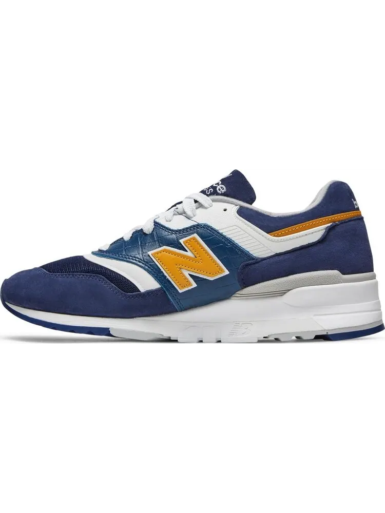 Кроссовки New Balance 997 Made in USA 'Navy Mustard' — изображение 3 из 8, синий