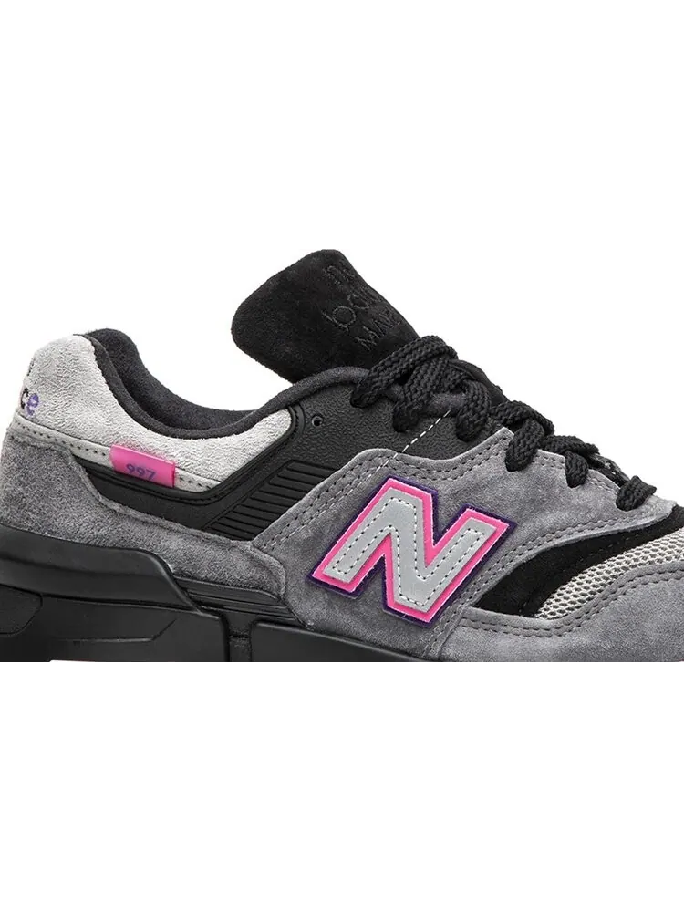 Кроссовки New Balance Kith x United Arrows & Sons x 997S Fusion 'Grey Black Pink' — изображение 2 из 8, серый