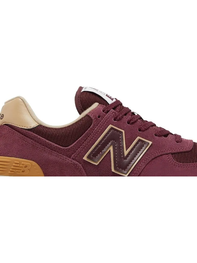 Кроссовки New Balance 574 History Class Pack — изображение 2 из 8, бордовый/бежевый