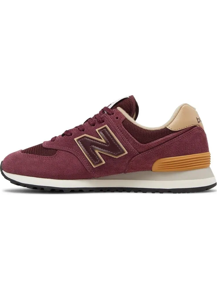 Кроссовки New Balance 574 History Class Pack — изображение 3 из 8, бордовый/бежевый