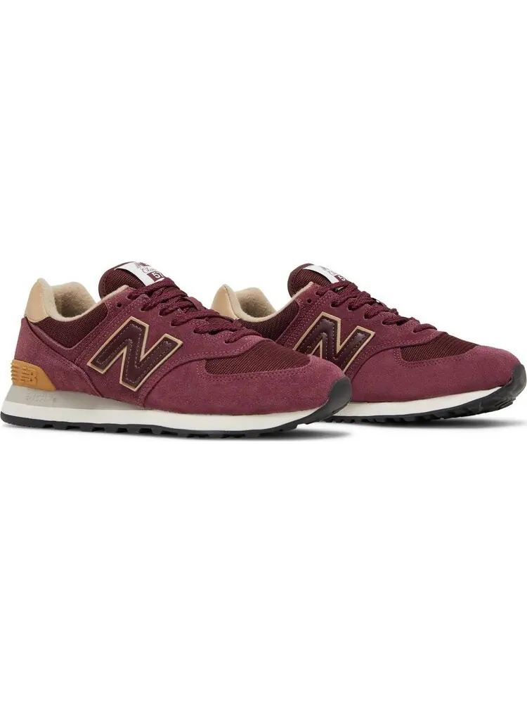 Кроссовки New Balance 574 History Class Pack — изображение 8 из 8, бордовый/бежевый