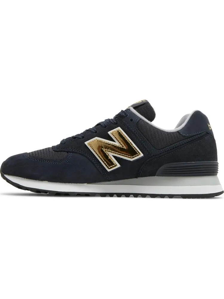 Кроссовки New Balance 574 — изображение 3 из 8, темно-синий/золотистый
