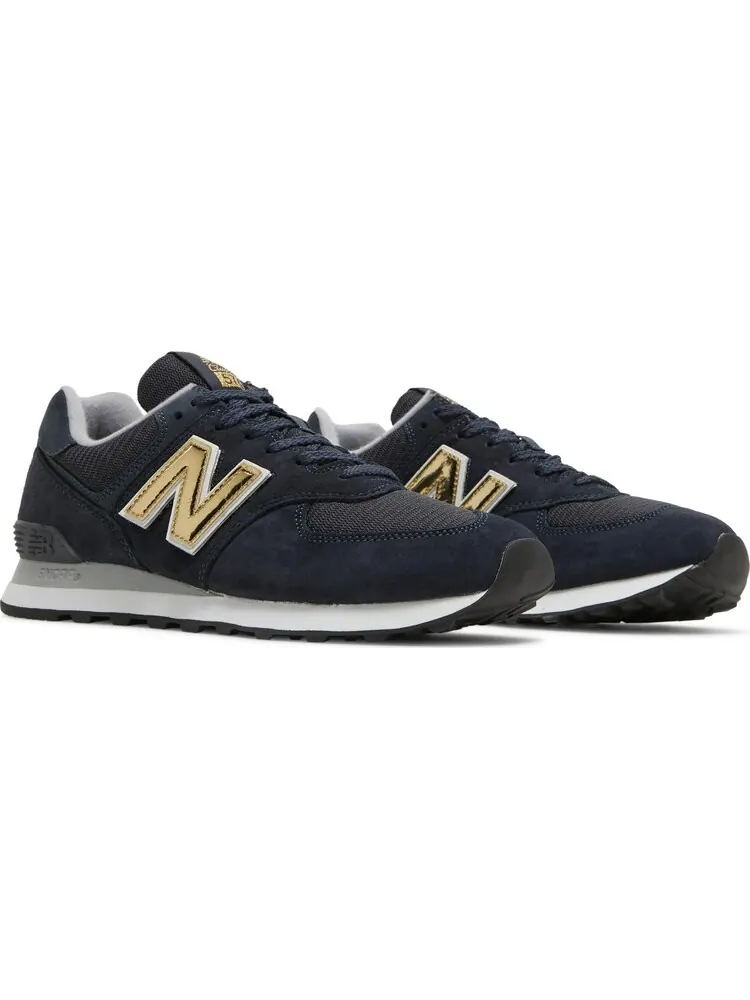 Кроссовки New Balance 574 — изображение 8 из 8, темно-синий/золотистый