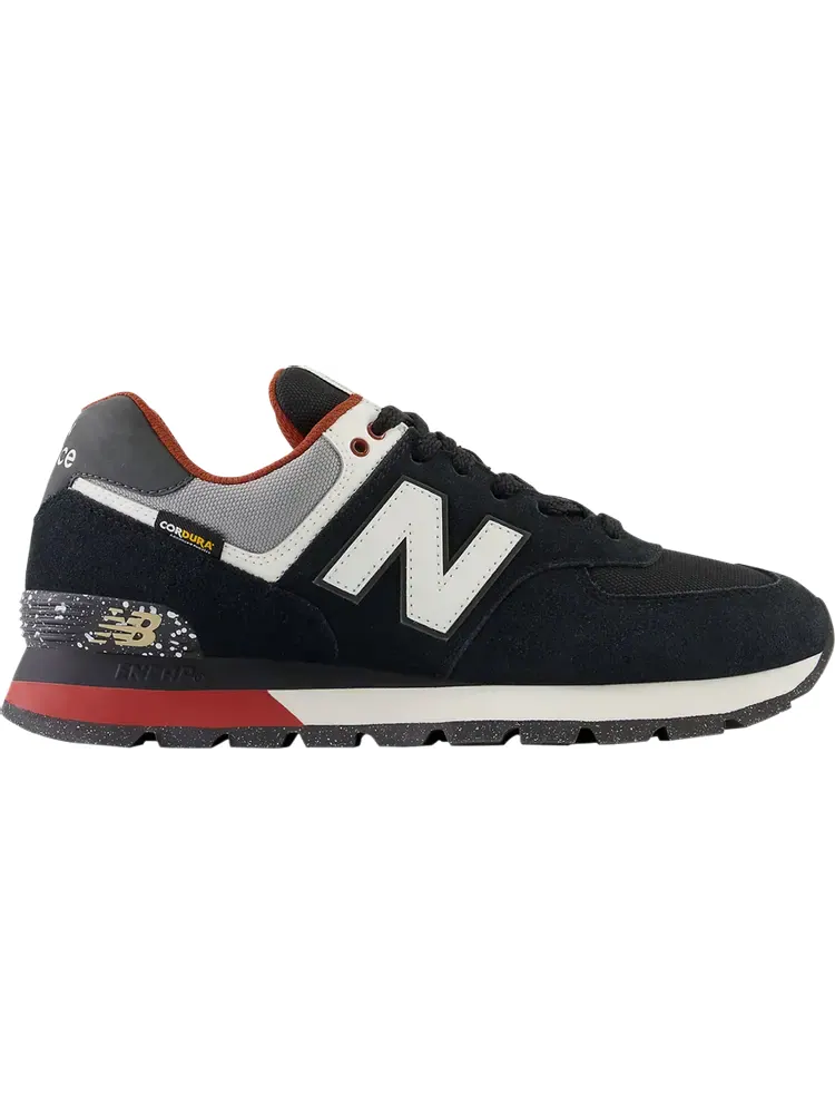 Кроссовки New Balance 574 Rugged — изображение 1 из 1, черный/красный