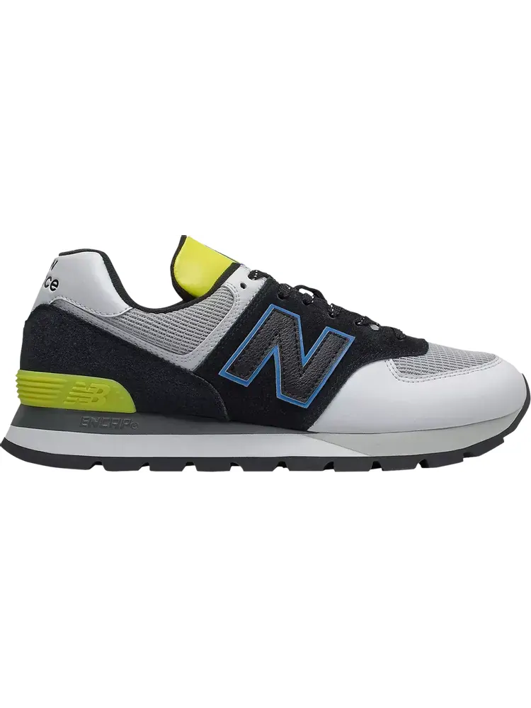 Кроссовки New Balance 574 Rugged — изображение 1 из 1, черный/серый/желтый