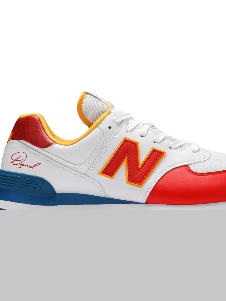 Кроссовки New Balance х David Sunflower Seeds 574 Blue Munsell White — изображение 2 из 8, белый/синий/красный