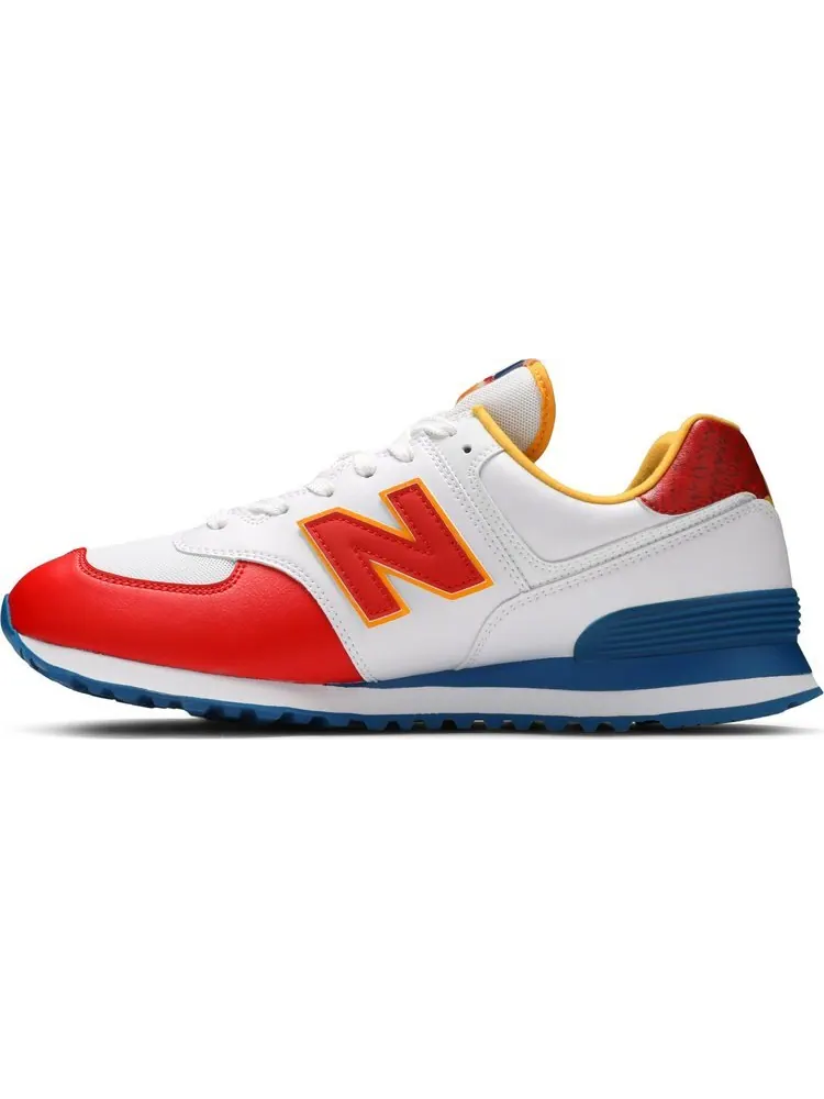 Кроссовки New Balance х David Sunflower Seeds 574 Blue Munsell White — изображение 3 из 8, белый/синий/красный
