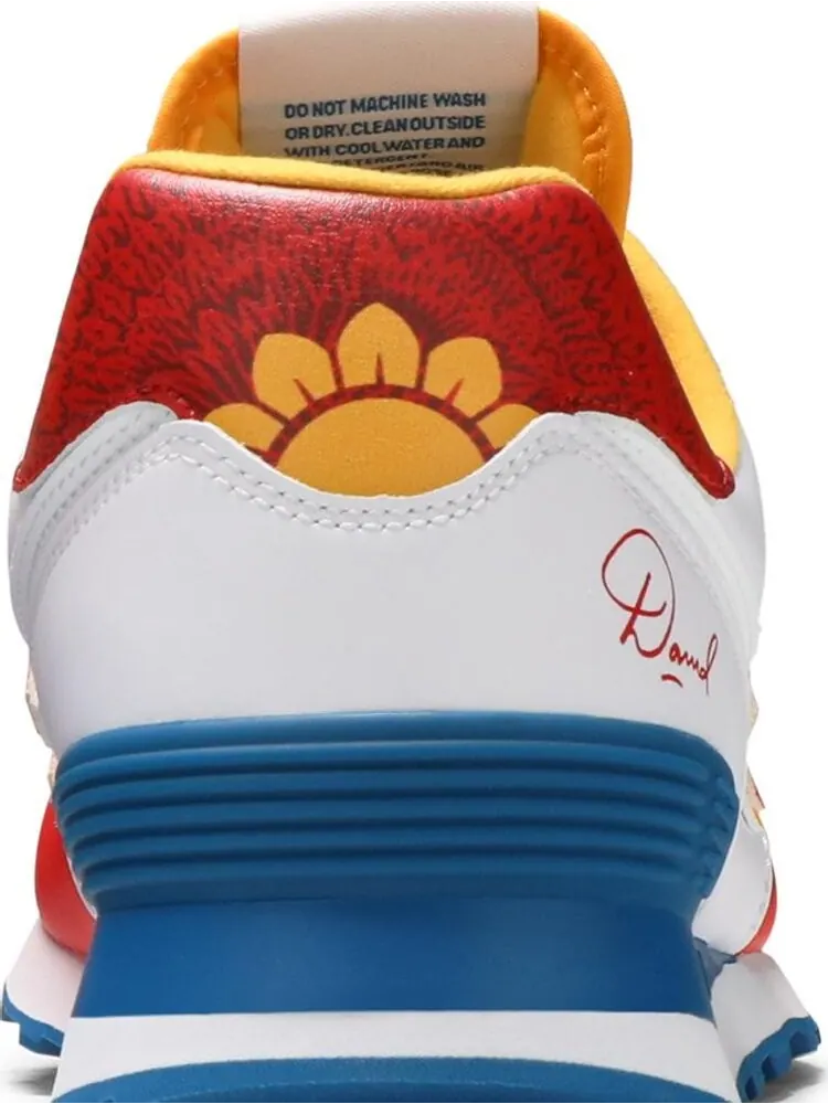 Кроссовки New Balance х David Sunflower Seeds 574 Blue Munsell White — изображение 7 из 8, белый/синий/красный