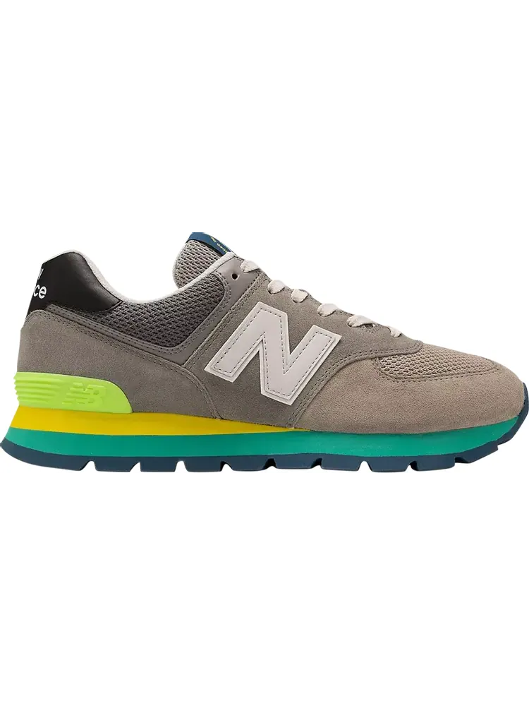 Кроссовки New Balance 574 — изображение 1 из 1, серый/изумрудный