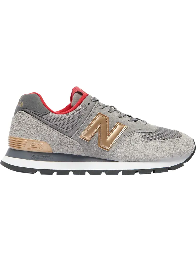 Кроссовки New Balance 574 — изображение 1 из 1, серый/золотистый