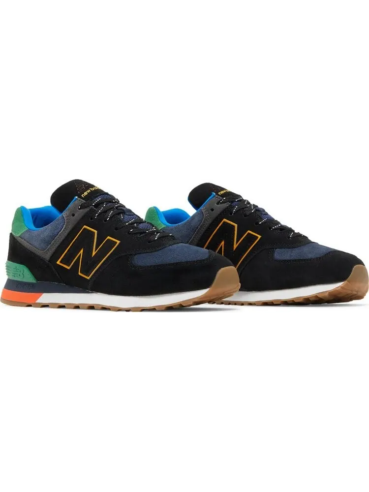 Кроссовки New Balance 574 — изображение 8 из 8, черный/зеленый