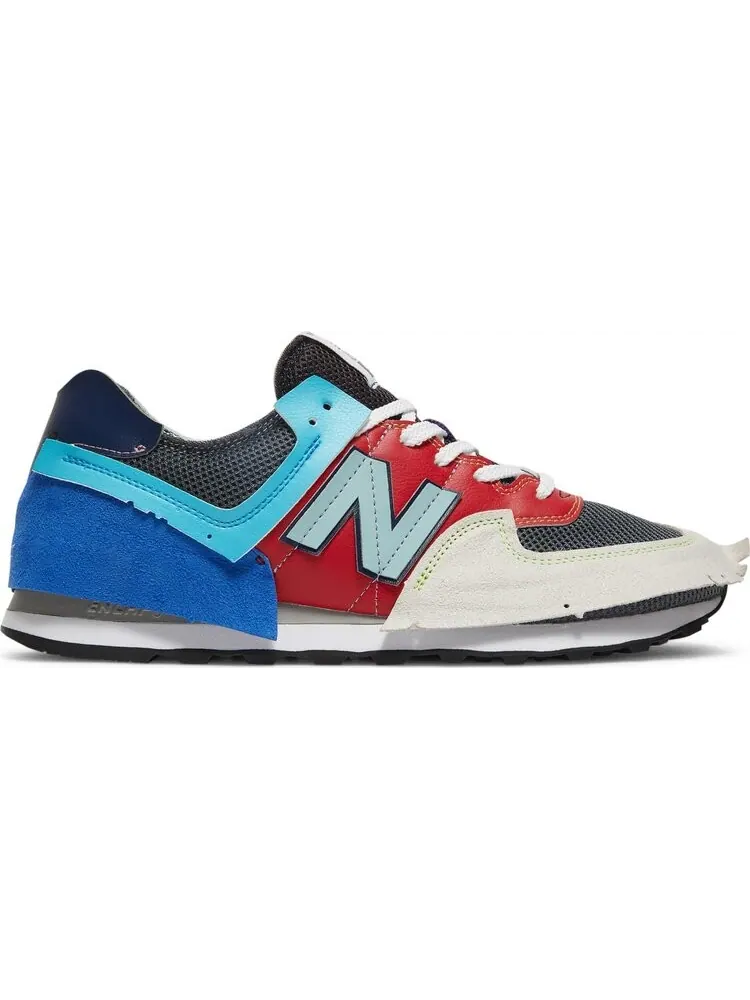 Кроссовки New Balance х Jaden Smith Surplus Materials 574 — изображение 1 из 8, белый/красный/синий