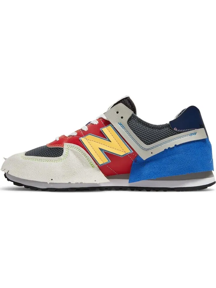 Кроссовки New Balance х Jaden Smith Surplus Materials 574 — изображение 3 из 8, белый/красный/синий