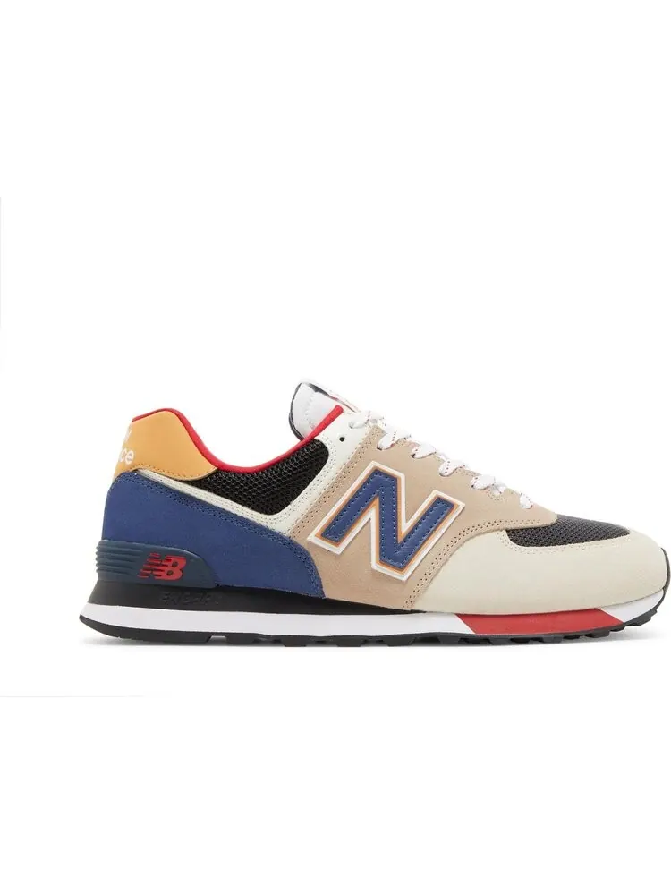 Кроссовки New Balance 574 — изображение 1 из 8, желтый/синий/бежевый