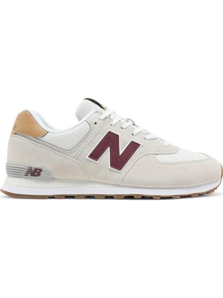 Кроссовки New Balance 574 — изображение 1 из 7, кремовый/красный