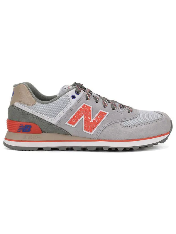 Кроссовки New Balance 574 — изображение 2 из 4, серый/красный