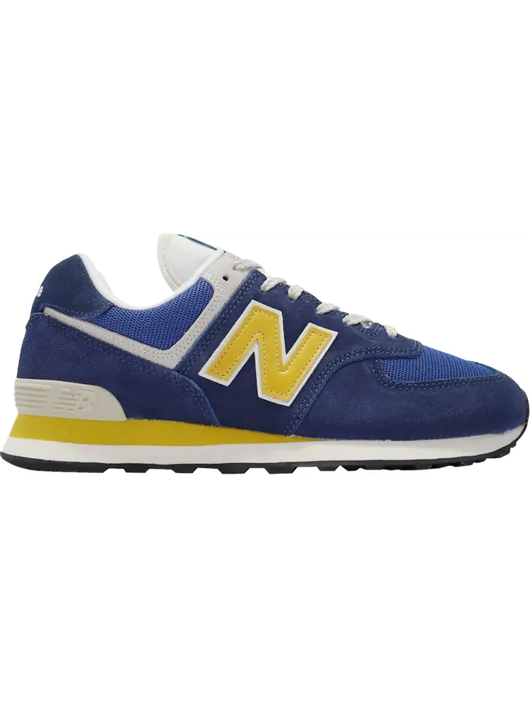 Кроссовки New Balance 574 — изображение 1 из 1, синий/белый/желтый