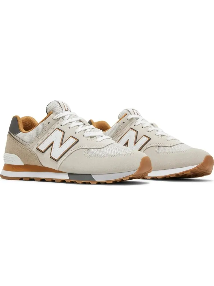 Кроссовки New Balance 574 — изображение 8 из 8, бежевый/серый