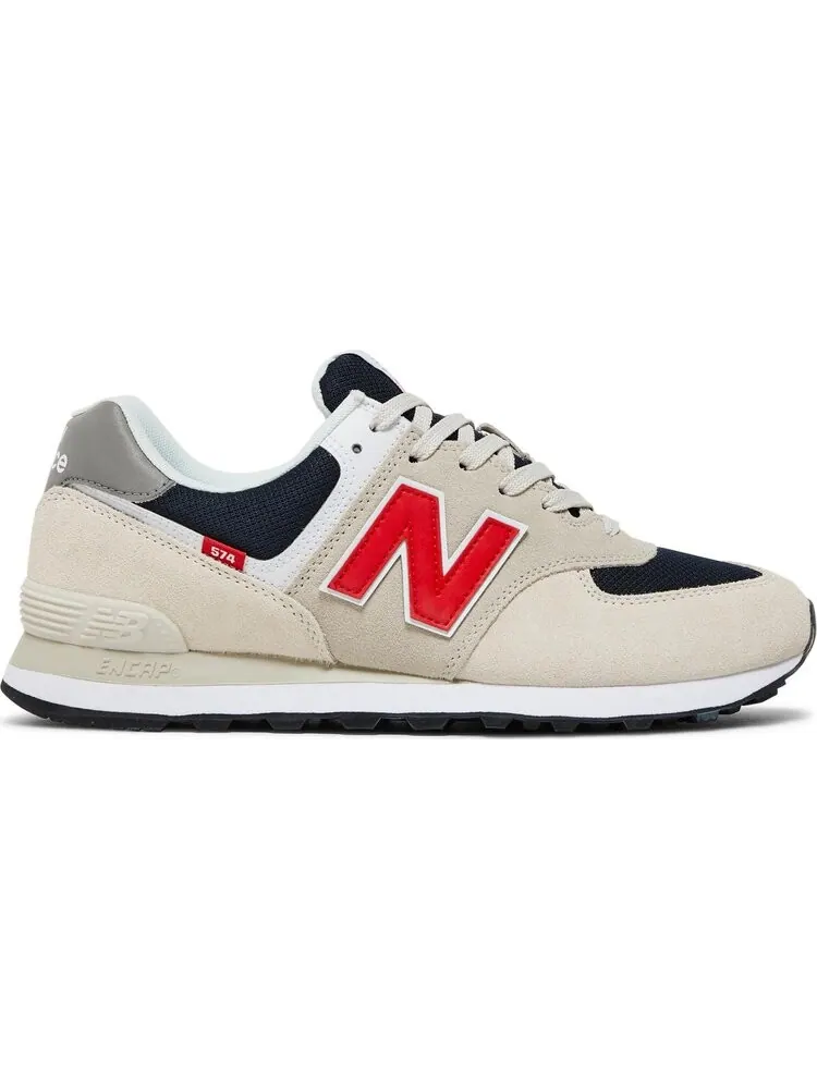 Кроссовки New Balance 574 — изображение 1 из 8, кремовый/красный/синий
