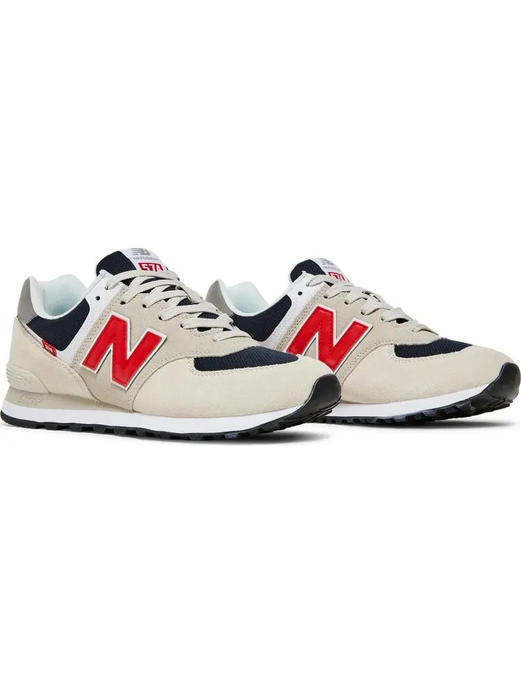 Кроссовки New Balance 574 — изображение 8 из 8, кремовый/красный/синий