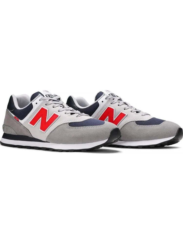 Кроссовки New Balance 574 — изображение 8 из 8, серый/красный