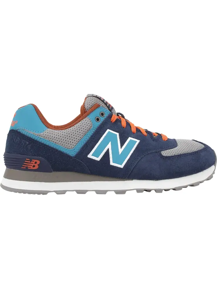 Кроссовки New Balance 574 — изображение 1 из 1, синий/голубой/оранжевый