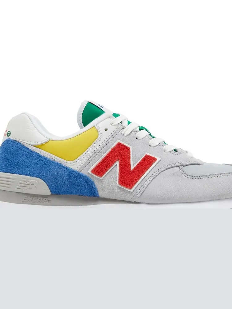 Кроссовки New Balance х STAUD 574 Rain Cloud Team Red — изображение 2 из 8, белый