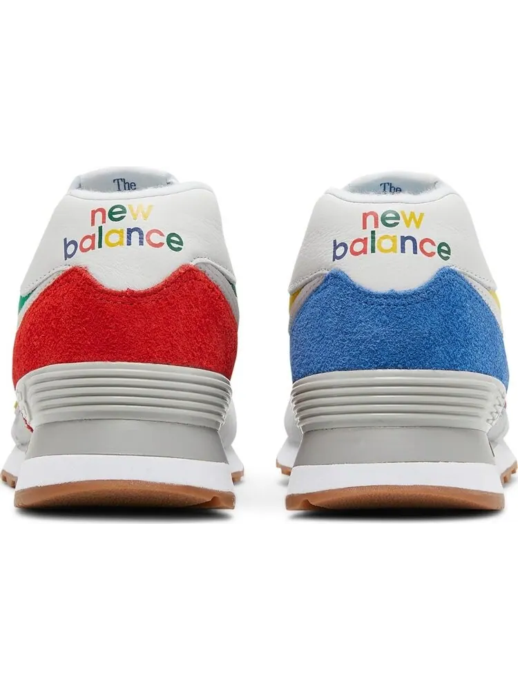 Кроссовки New Balance х STAUD 574 Rain Cloud Team Red — изображение 6 из 8, белый