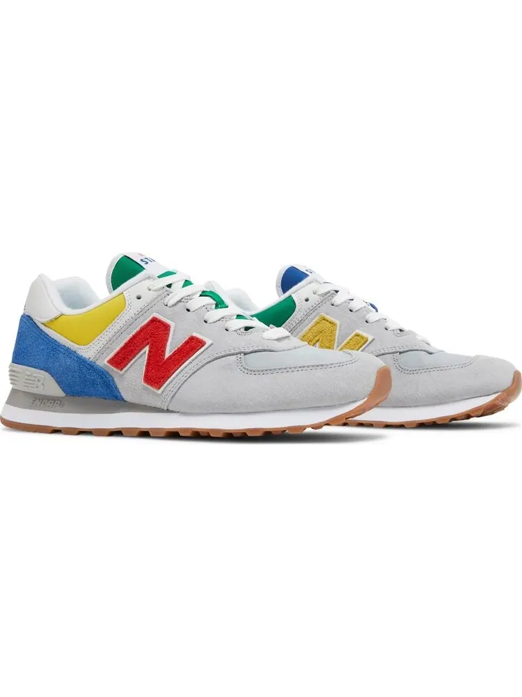 Кроссовки New Balance х STAUD 574 Rain Cloud Team Red — изображение 8 из 8, белый
