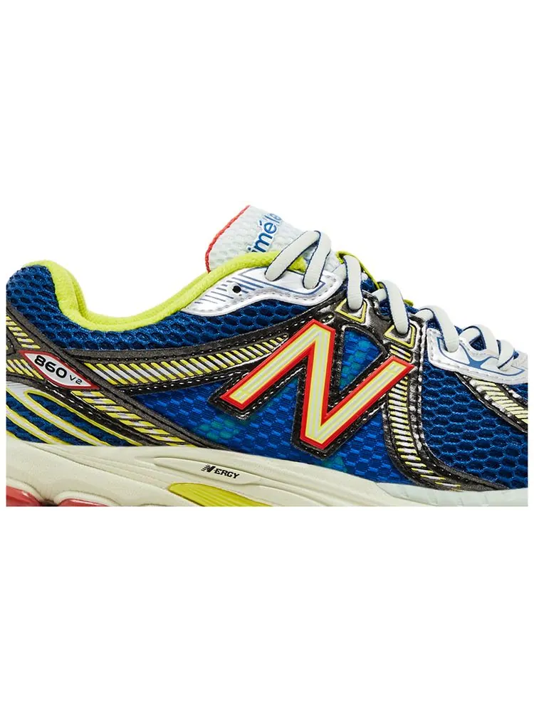Кроссовки New Balance Aimé Leon Dore x 860v2 'Blue Yellow' — изображение 2 из 8, синий