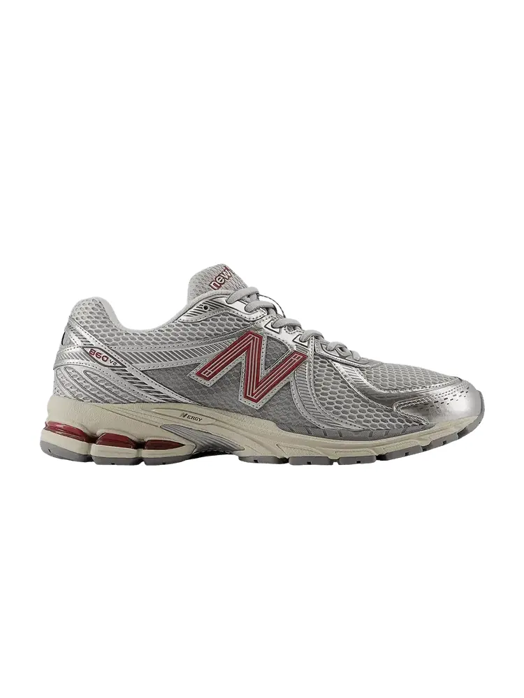 Кроссовки New Balance 860v2 'Silver Red' — изображение 1 из 1, серебряный