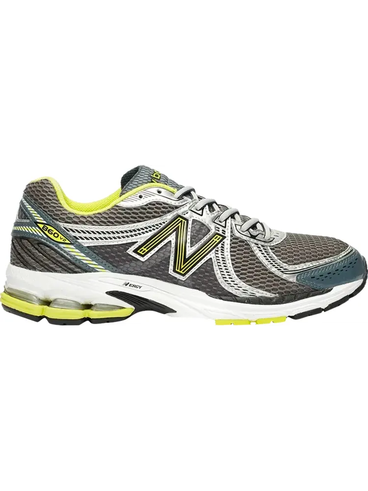 Кроссовки New Balance 860v2 'Grey Yellow' — изображение 1 из 1, серый