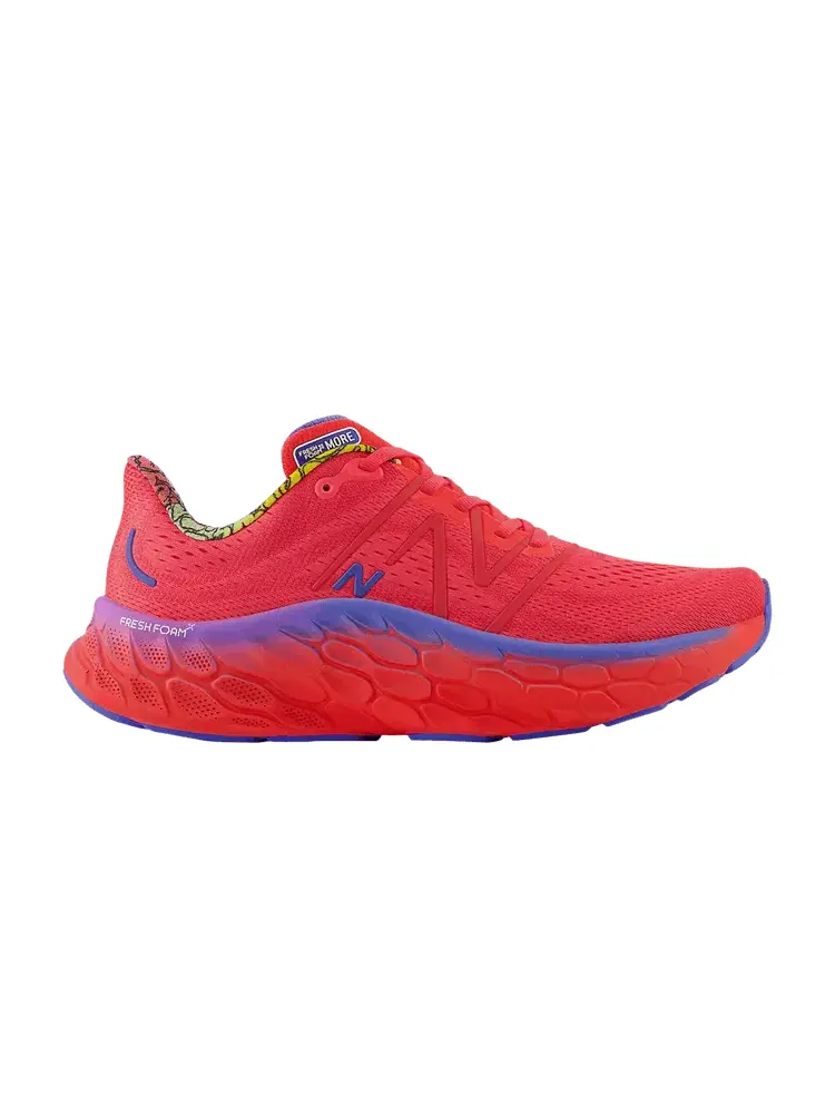 Кроссовки New Balance Fresh Foam X More v4 'Electric Red Bright Lapis' — изображение 1 из 1, красный/яркий