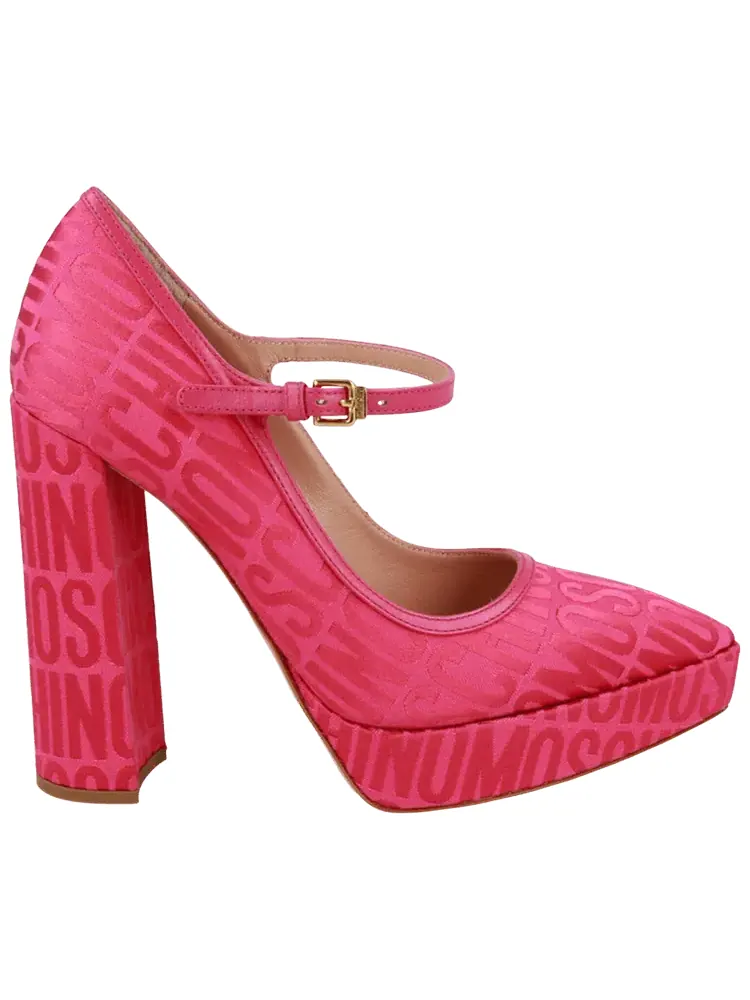 Туфли-лодочки Moschino Wmns Logo Jacquard Mary Jane Pump — изображение 1 из 1, розовый