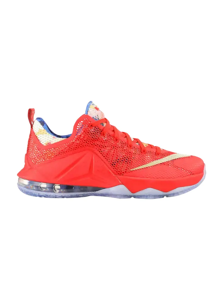 Кроссовки Nike Lebron 12 Low 'Train Wreck' Sample — изображение 1 из 1, красный
