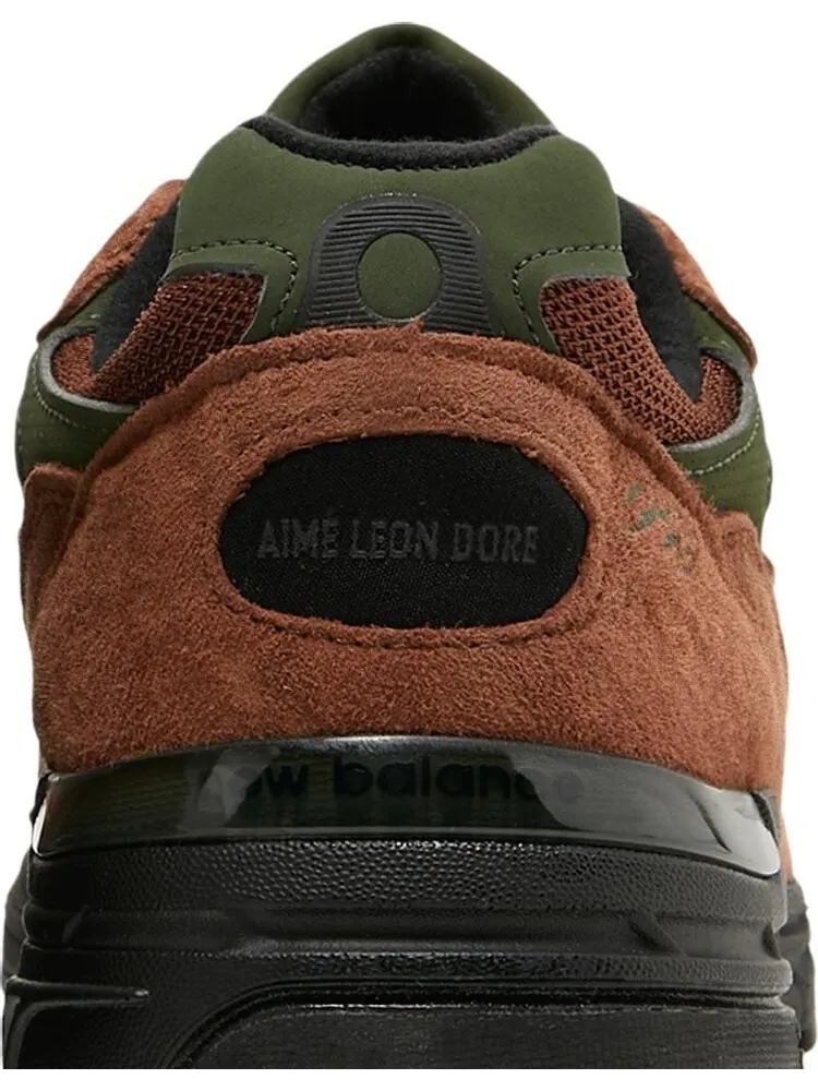 Кроссовки New Balance Aimé Leon Dore x 993 Made in USA 'Beef & Broccoli' — изображение 7 из 8, коричневый