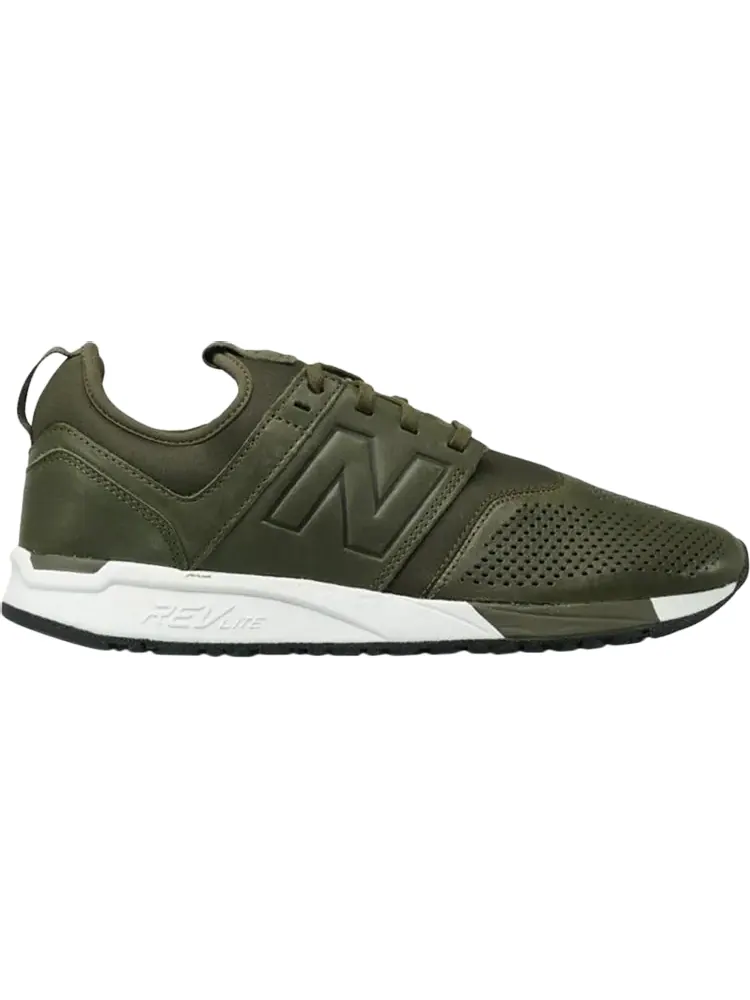 Кроссовки New Balance 247 Leather 'Olive' — изображение 1 из 1, зеленый