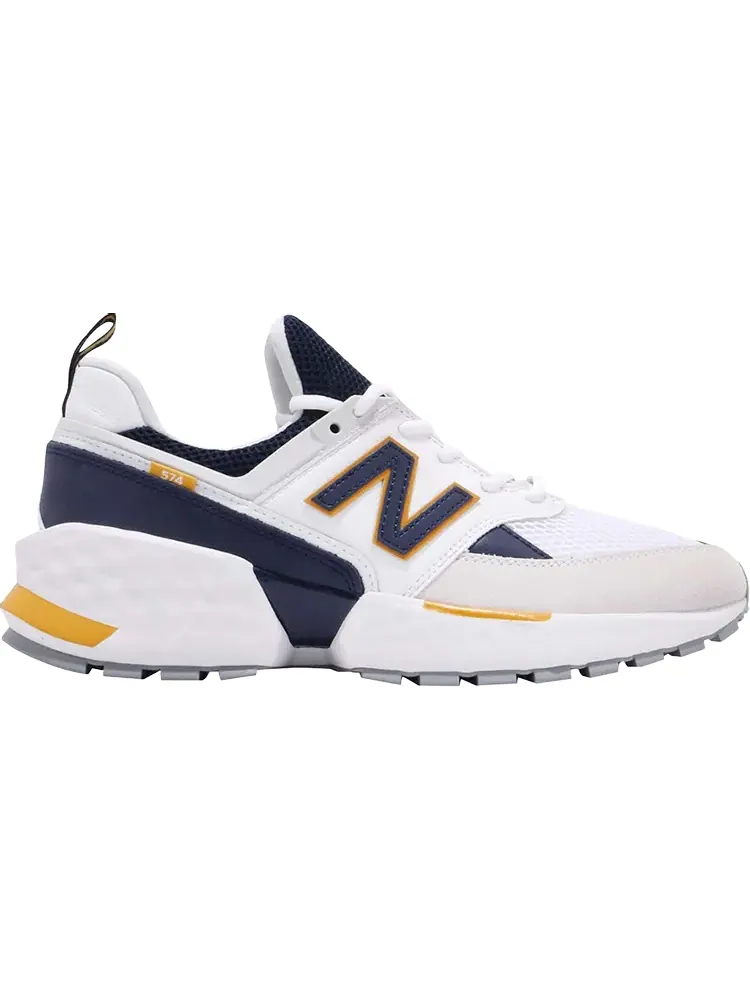 Кроссовки New Balance 574 Sport v2 — изображение 1 из 1, белый/темно-синий/желтый