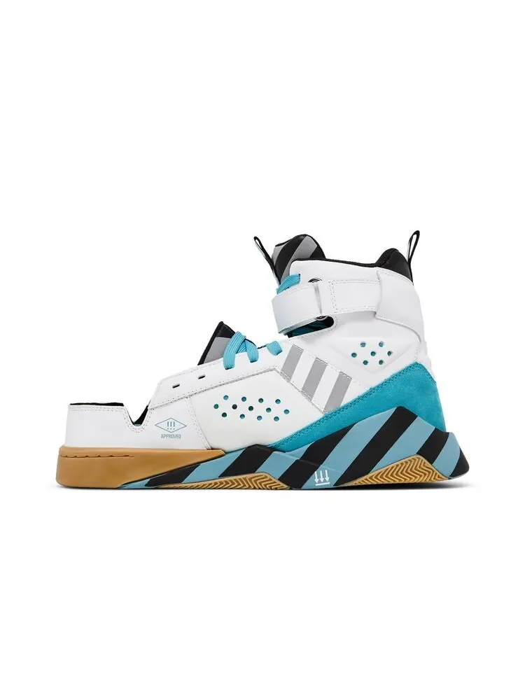Кроссовки MSCHF BWD High White Black Blue — изображение 3 из 6, белый черный синий