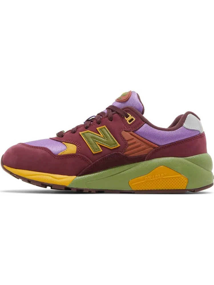 Кроссовки New Balance Stray Rats x 580 'Tribute to 2007 - Burgundy' — изображение 3 из 8, красный
