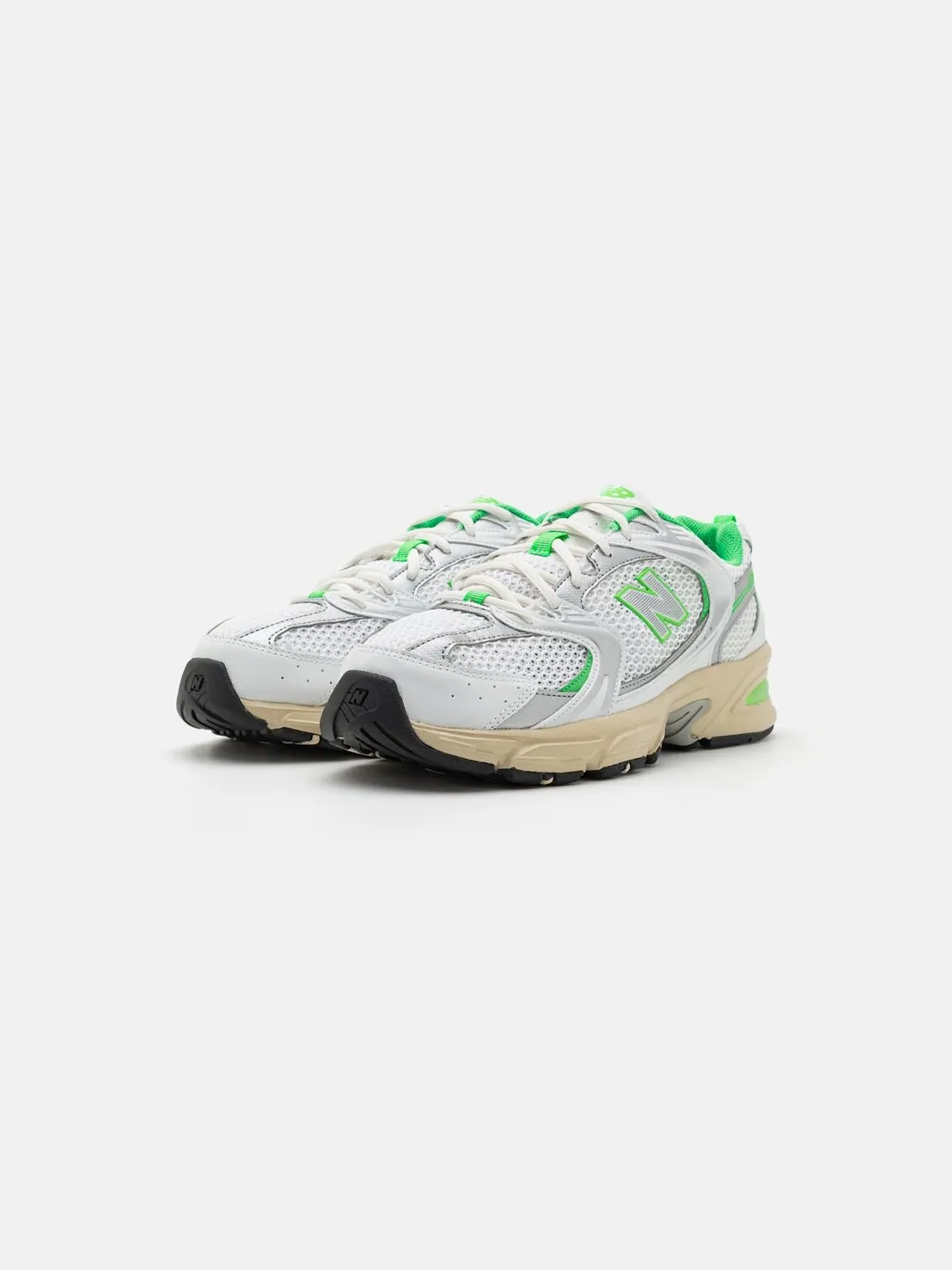 Кроссовки New Balance 530 унисекс, белый со светло-зеленым — изображение 6 из 11