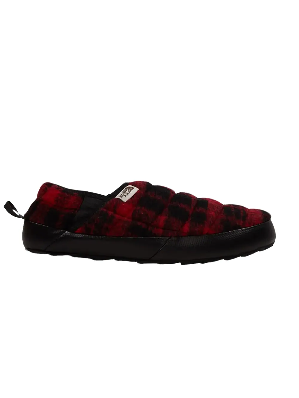 Женские ботинки The North Face Thermoball Traction Mule из шерсти в клетку — изображение 1 из 1, красный/черный